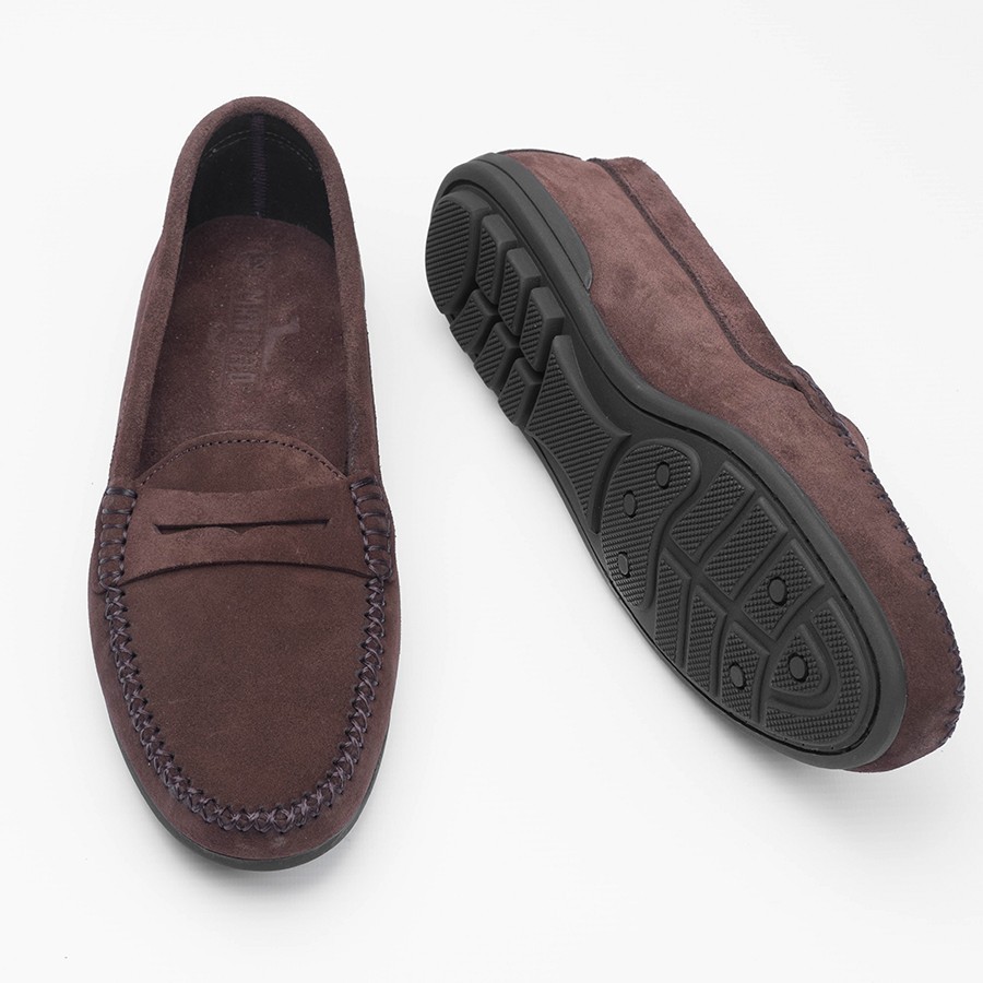 Mocasín Ante Chocolate