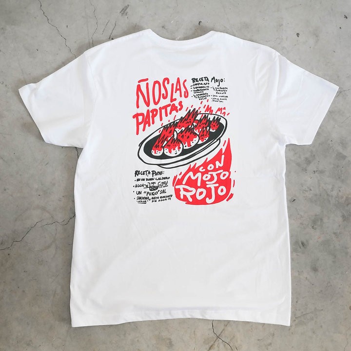 Camiseta PAPAS CON MOJO ROJO Hugu