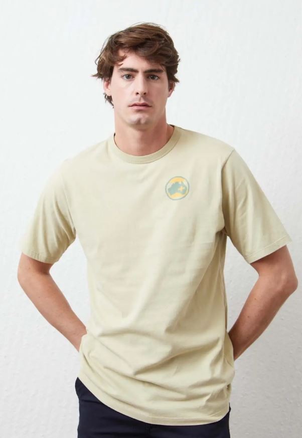 Camiseta ALTONADOCK Frontal y Espalda Logo Kakhi