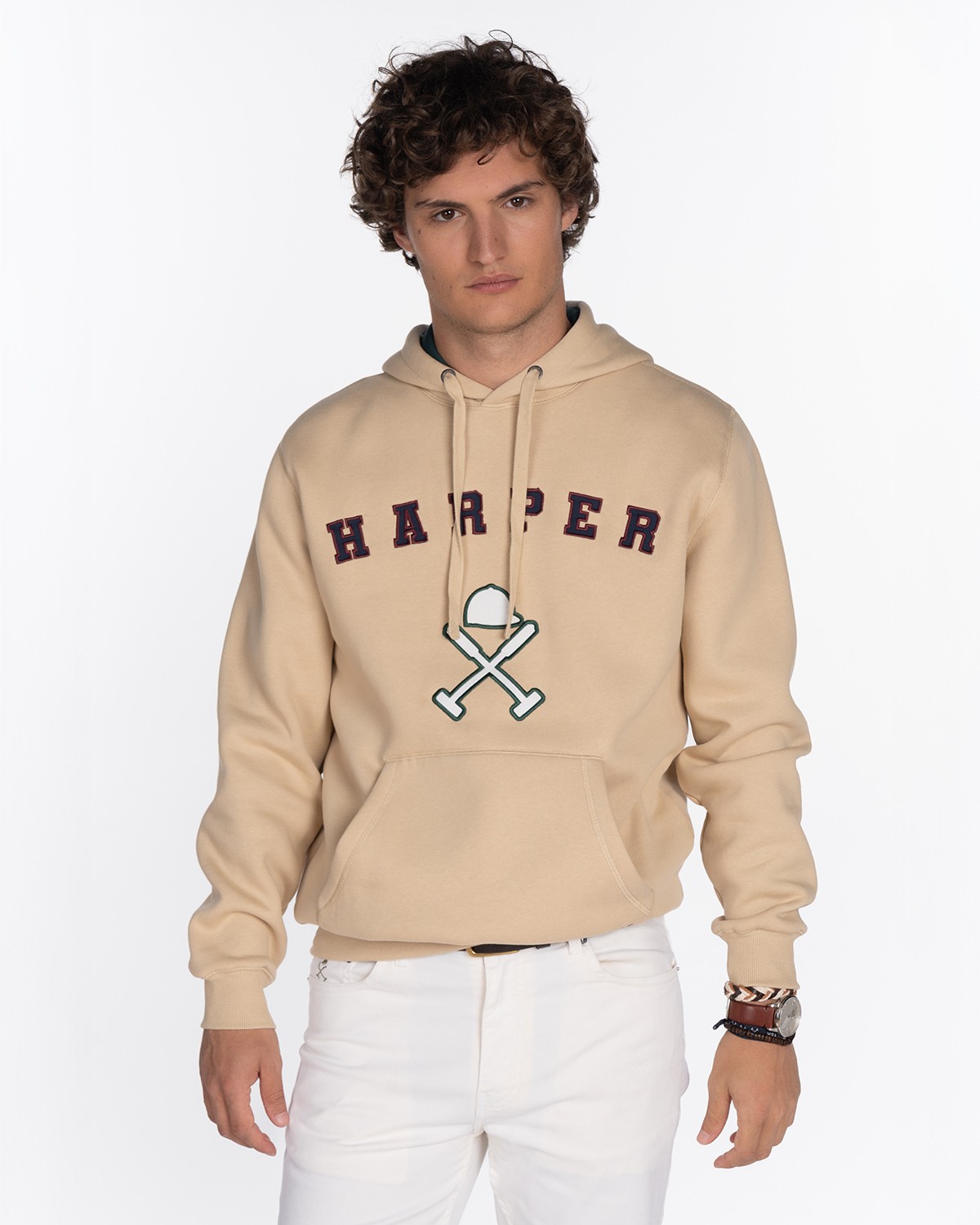 SUDADERA RETRO HOODIE CAMEL