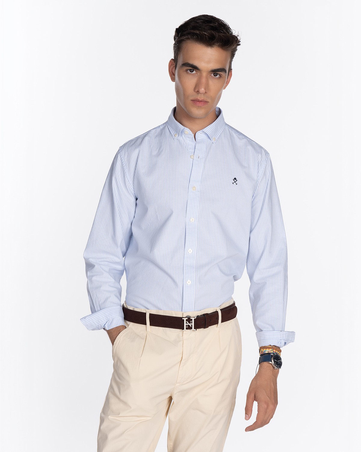 CAMISA MEDITERRANEO LIGHT BLUE