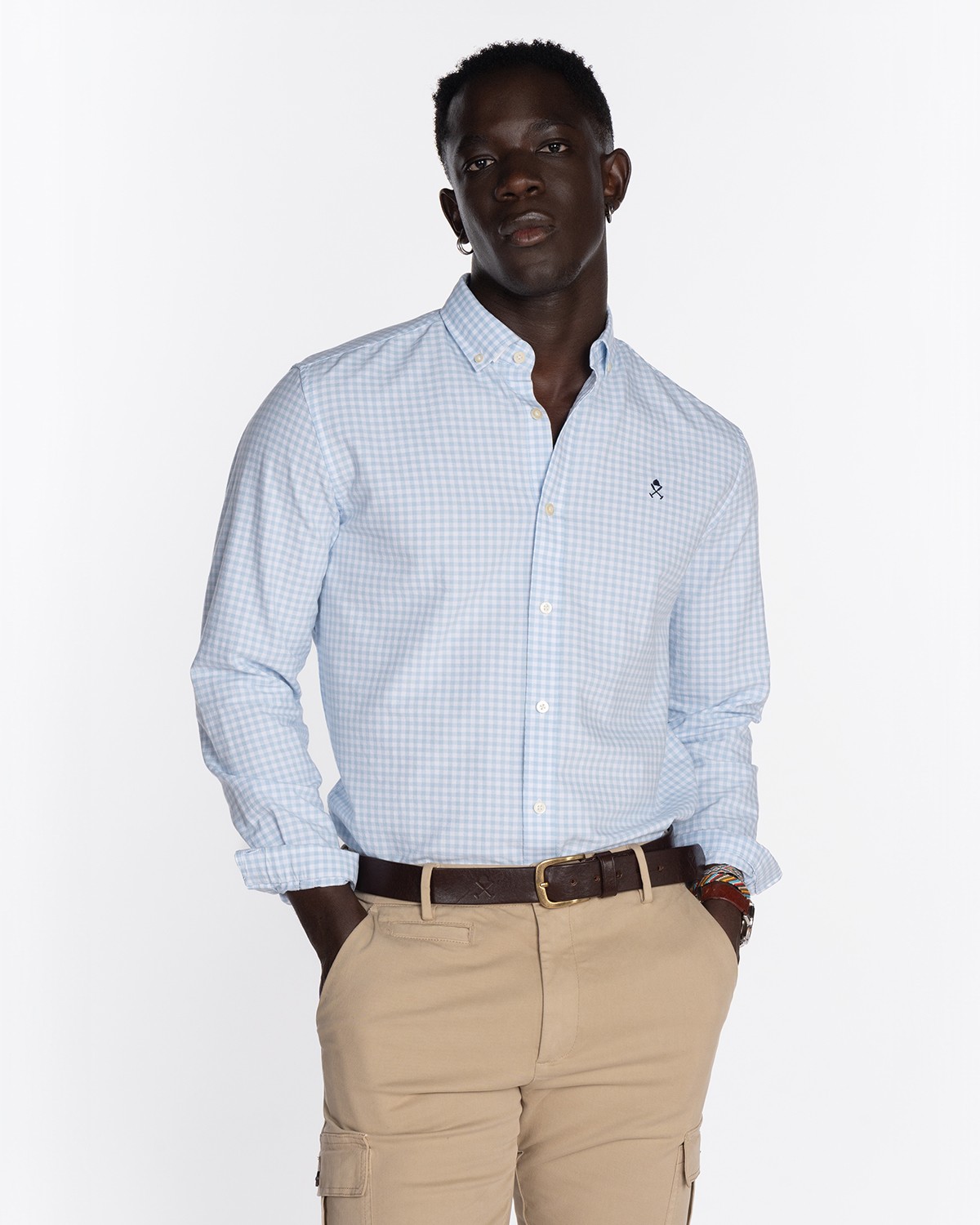 CAMISA VICHY LIGHT BLUE