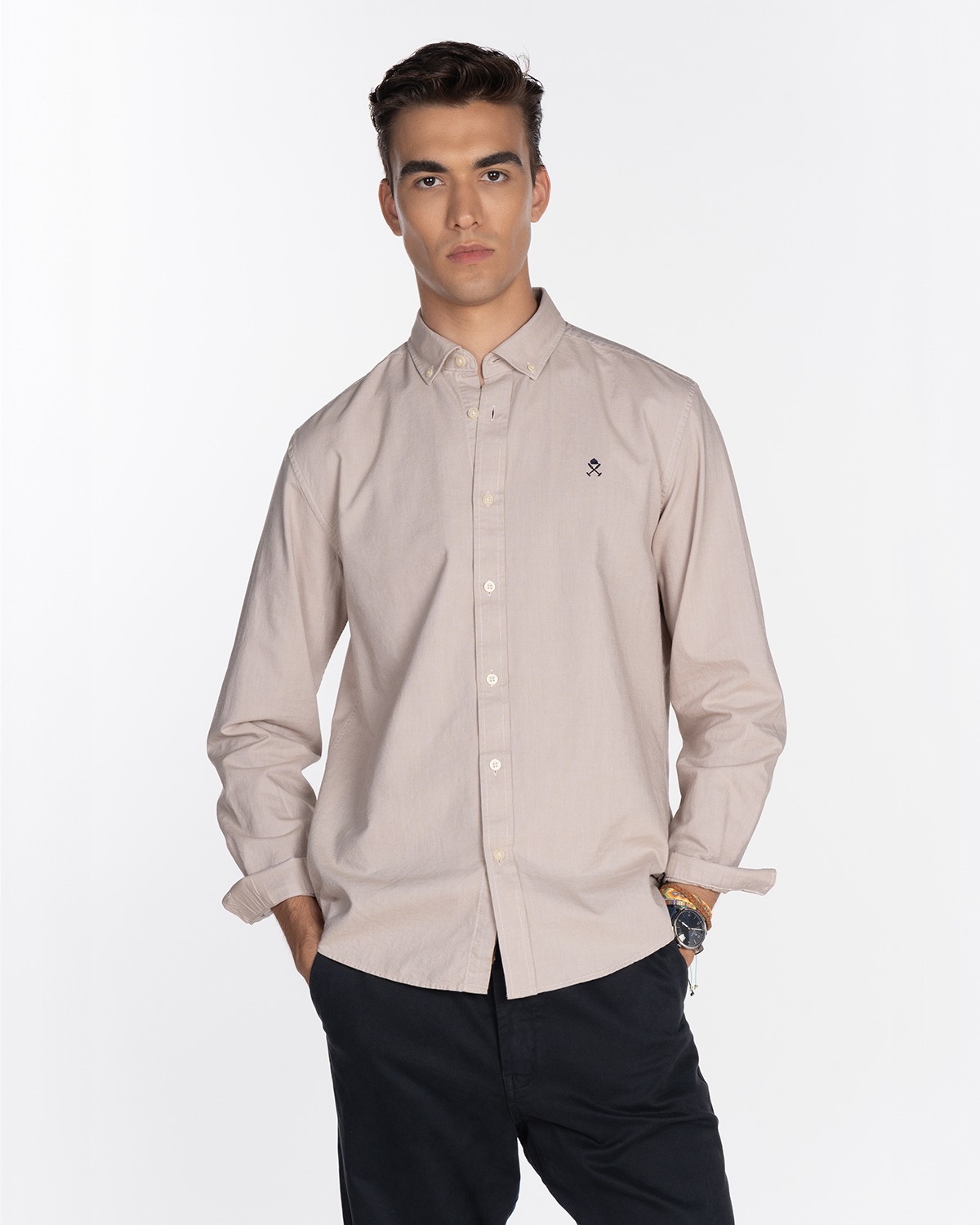 CAMISA OXFORD COLOR CAMEL