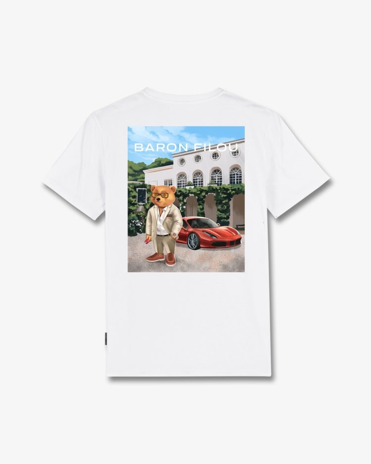 Camiseta Orgánica POSTER BACK PRINT FILOU XCII- Blanca
