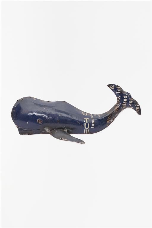 BALLENA METAL RECICLADO, L:23cm H:9cm