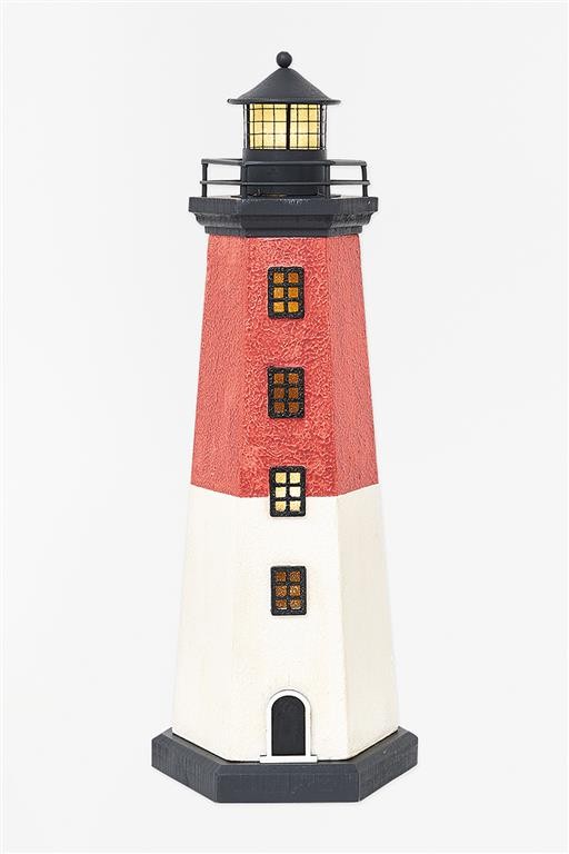 FARO DE RESINA CON LED, L:20cm W:13,5cm H:44cm