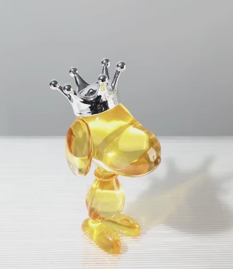 Figura Snoopy Corona Naranja